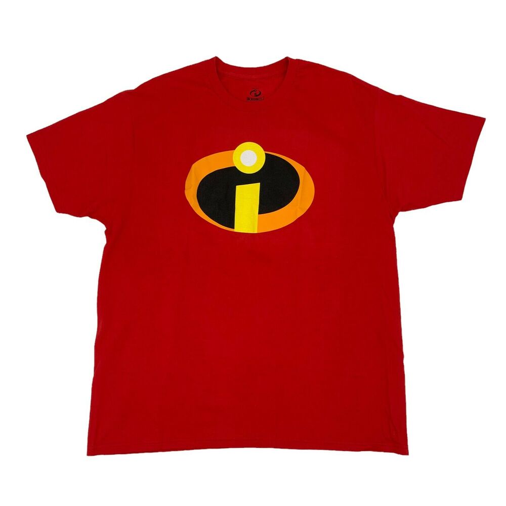 Incredibles 2 Pixar Movie T Shirt Mens S Small Red Short Sleeve 100% Cotton Tee